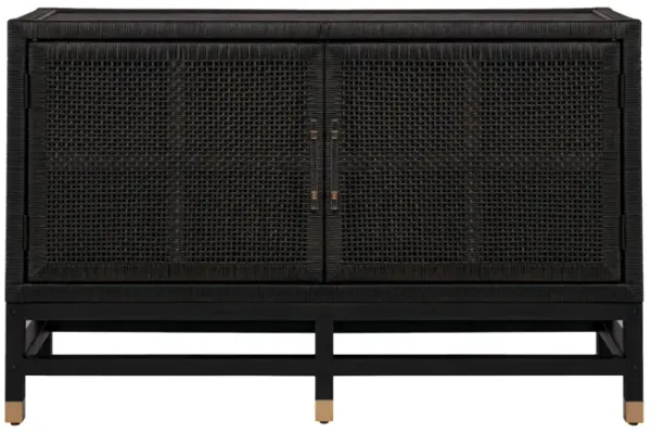 Amara Charcoal Woven Rattan Buffet