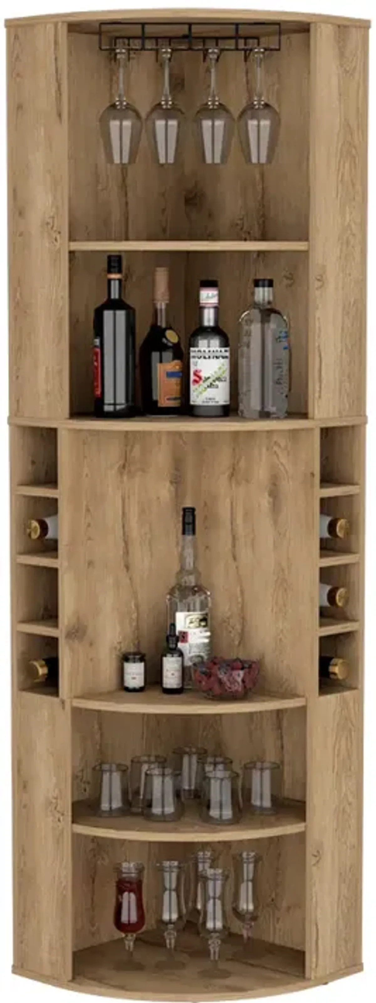 Bar Cabinet Jansen, Living Room, Macadamia