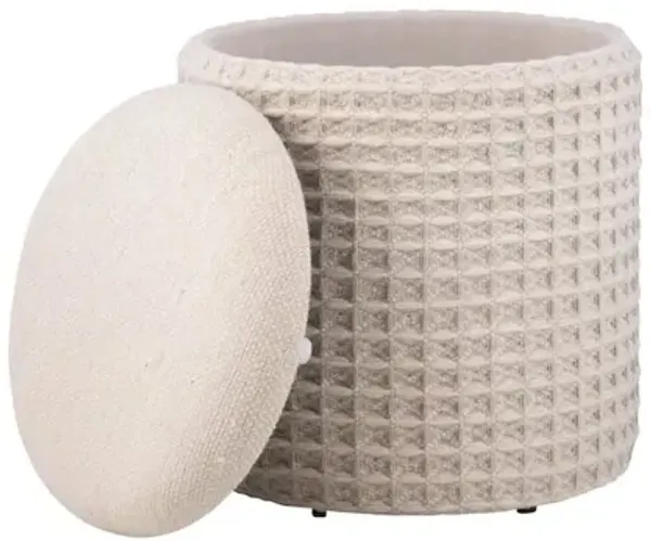 Carolina Chair & Table Handwoven Chronos Waffle Cream Storage Ottoman