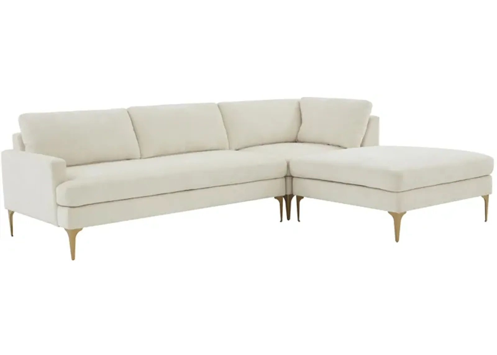 Serena Gray Velvet RAF Chaise Sectional