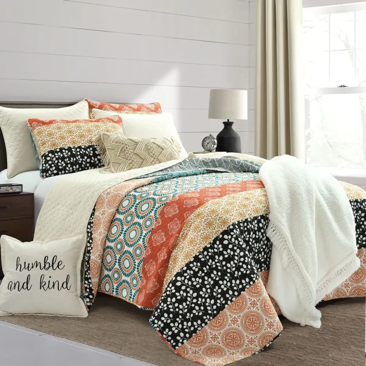 Bohemian Stripe Quilt 3Pc Set