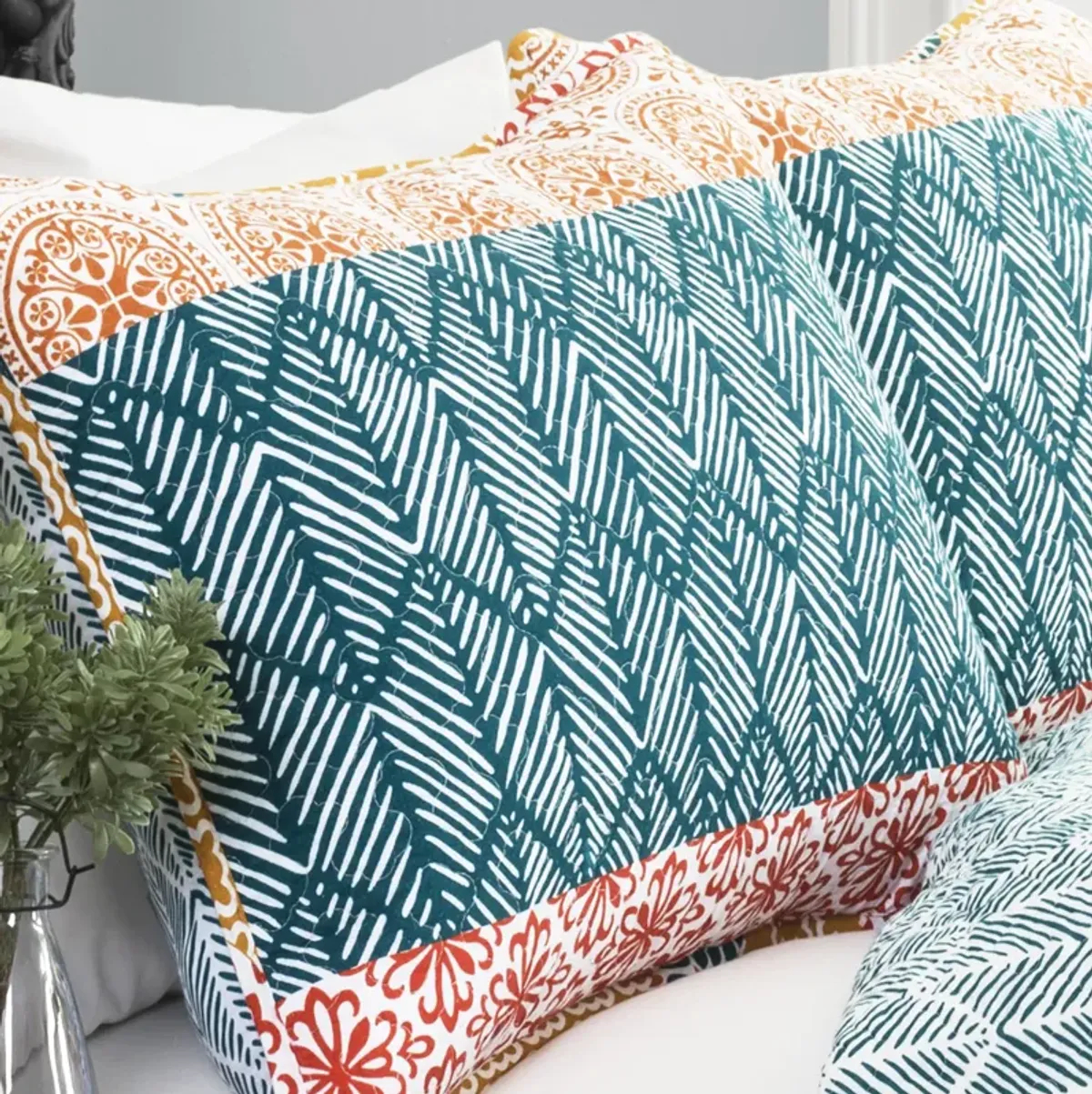 Bohemian Stripe Quilt 3Pc Set