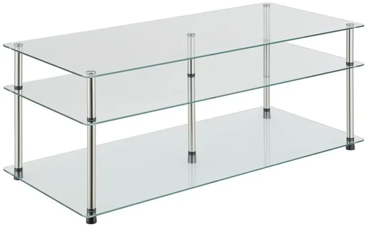 Convience Concept, Inc. Designs2Go Classic Glass 3 Tier Coffee Table