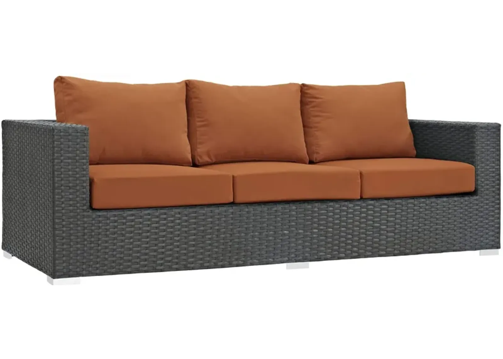 Sojourn Outdoor Patio Sofa - Sturdy & Versatile Seating with Sunbrella Cushions, UV Protection & Aluminum Frame. Perfect for Patio, Backyard, Poolside.