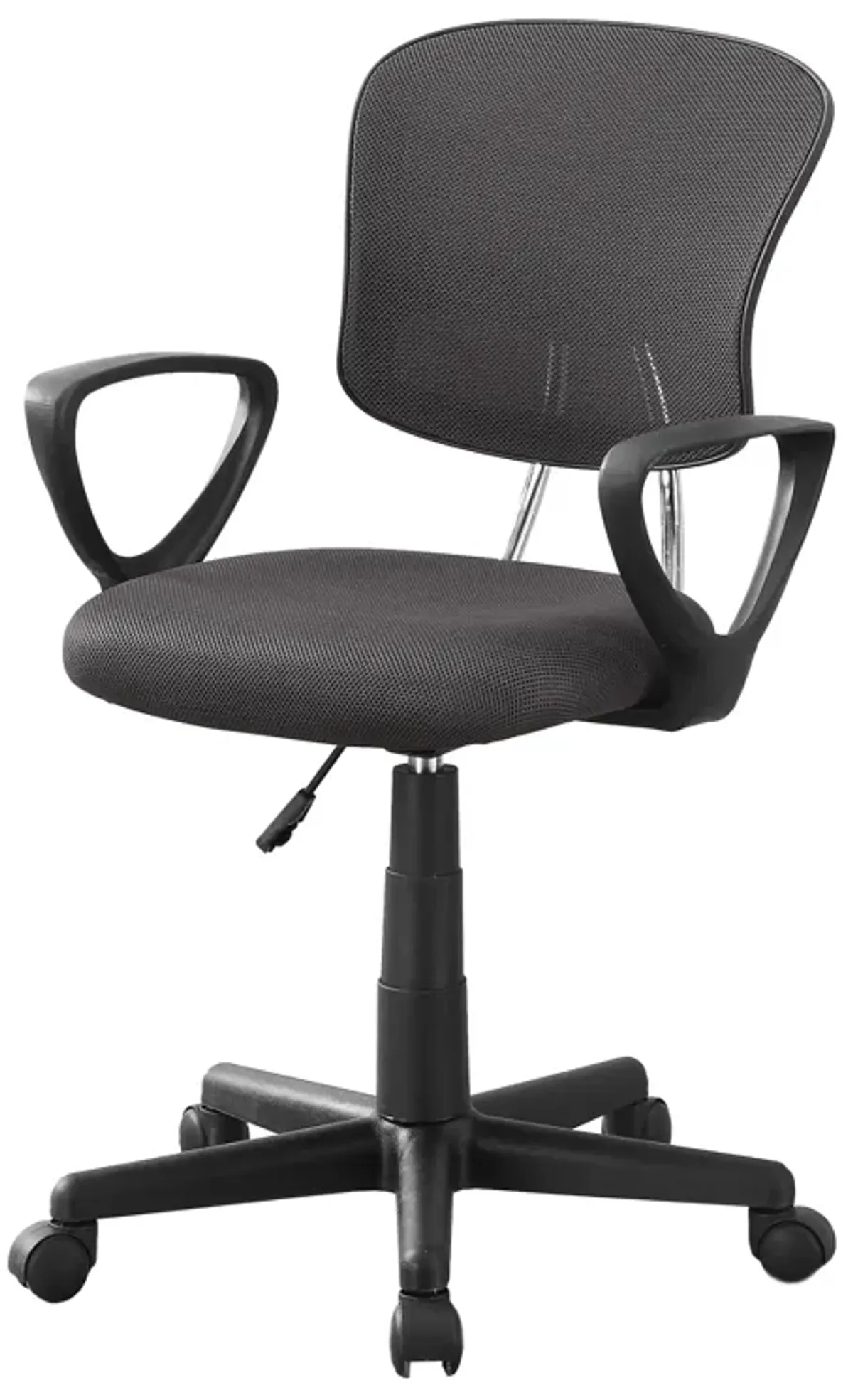 Monarch Specialties I 7262 Office Chair, Adjustable Height, Swivel, Ergonomic, Armrests, Computer Desk, Work, Juvenile, Metal, Mesh, Grey, Black, Contemporary, Modern