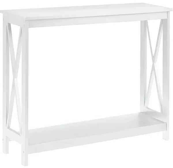 Wood Console Table with Bottom Shelf – Perfect for Living Room Storage and Display