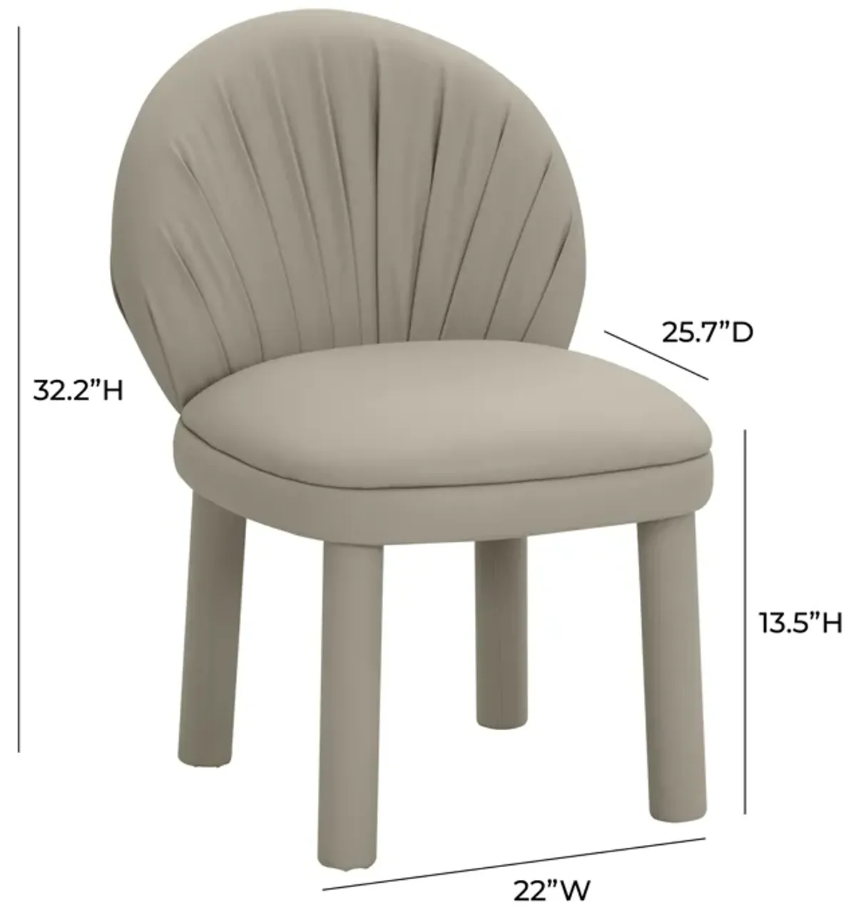 Aliyah Cream Vegan Leather Dining Chair