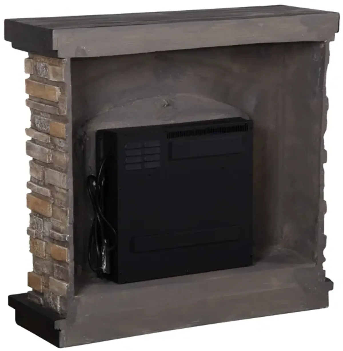 FESTIVO 36" Faux Stone Freestanding Electric Fireplace w/ Remote Control