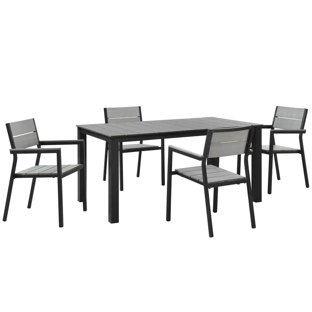 Modway Maine 5 Piece Outdoor Patio Dining Set