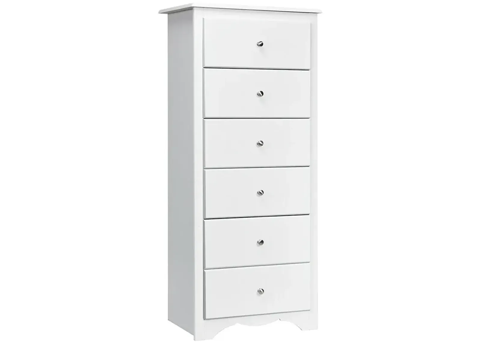 6 Drawers Chest Dresser Clothes Storage Bedroom Furniture Cabinet-White