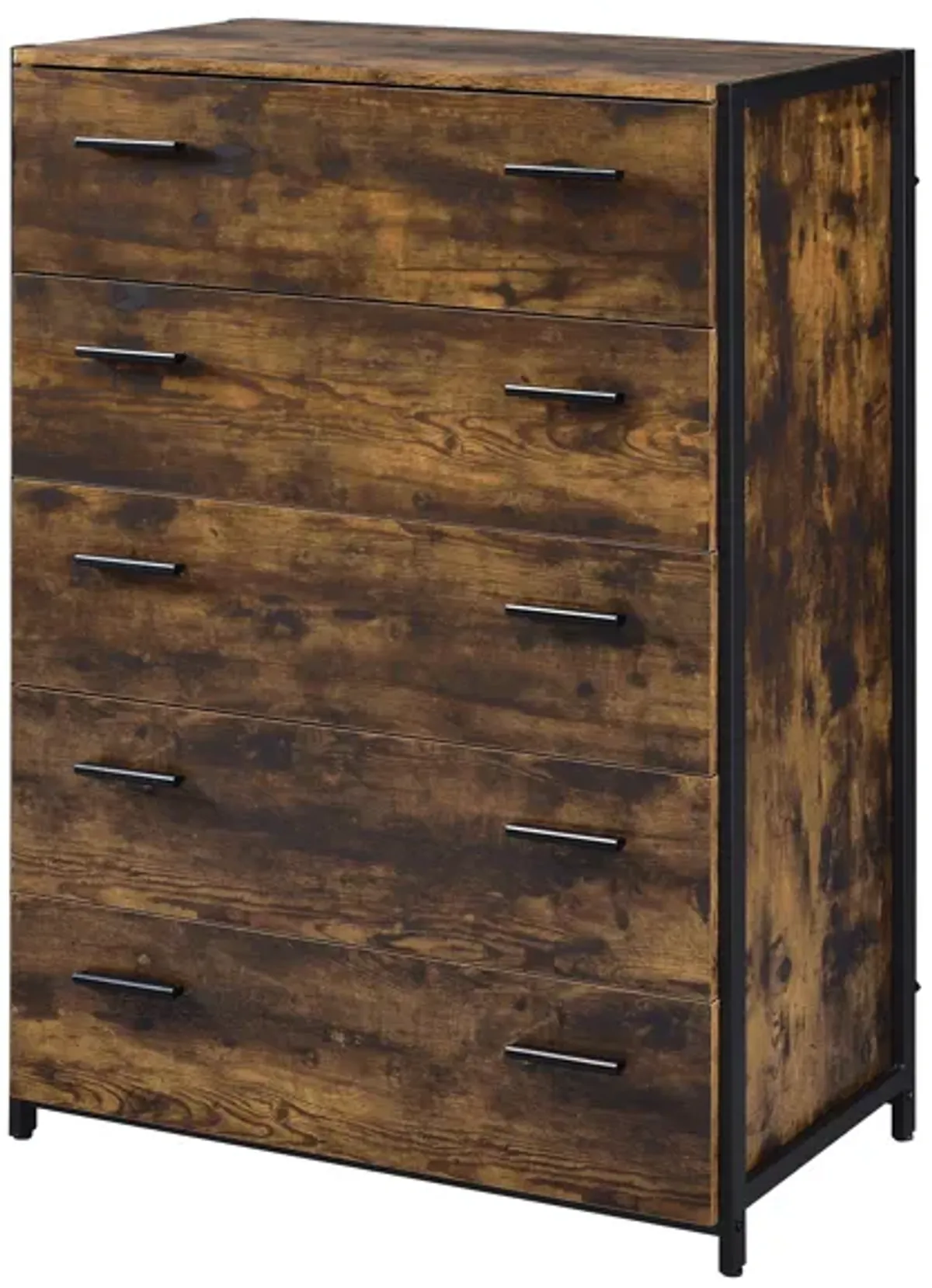 ACME Juvanth Chest, Rustic Oak & Black Finish