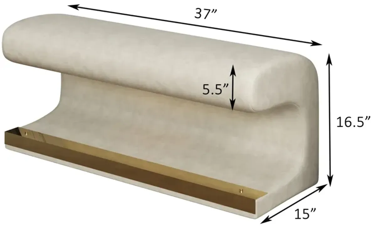 Merax Entryway Bench Upholstered Ottoman with LED Sensor Light