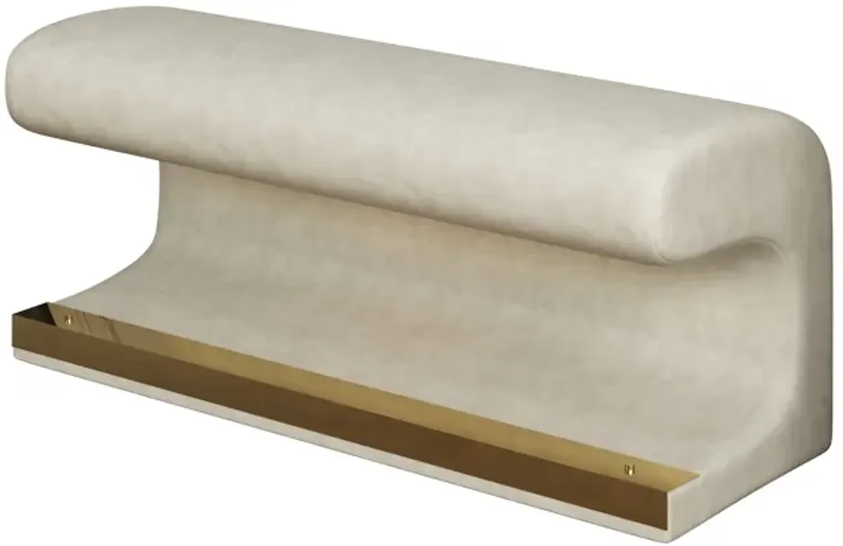 Merax Entryway Bench Upholstered Ottoman with LED Sensor Light