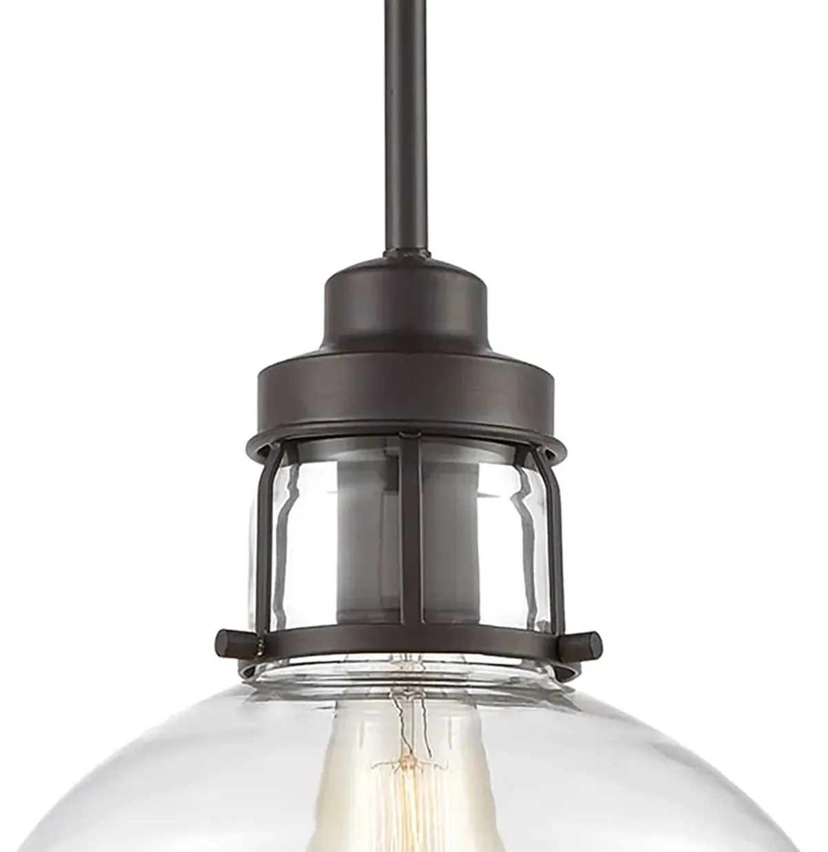 Manhattan Boutique 9'' Bronze Wide 1-Light Mini Pendant