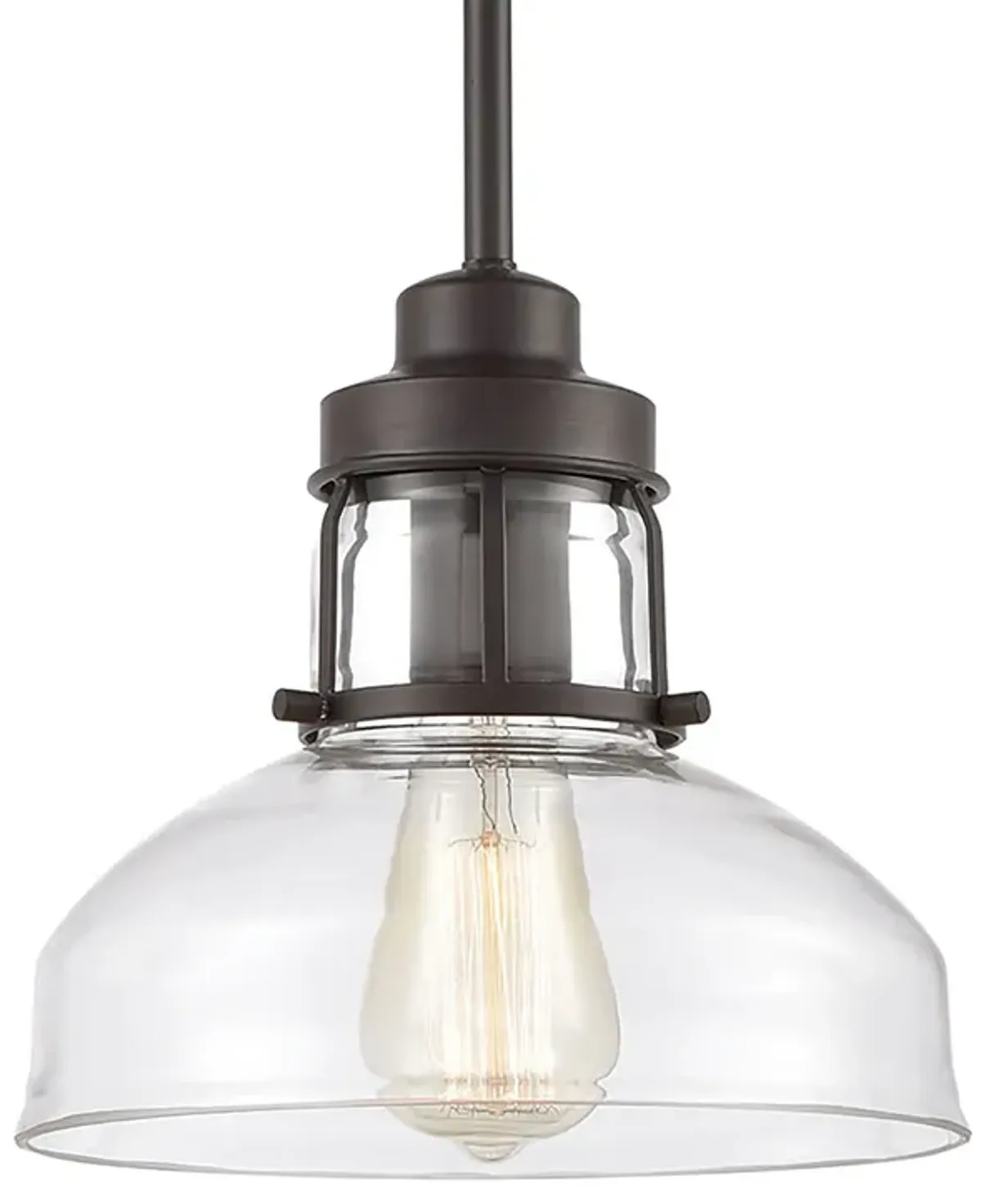 Manhattan Boutique 9'' Bronze Wide 1-Light Mini Pendant