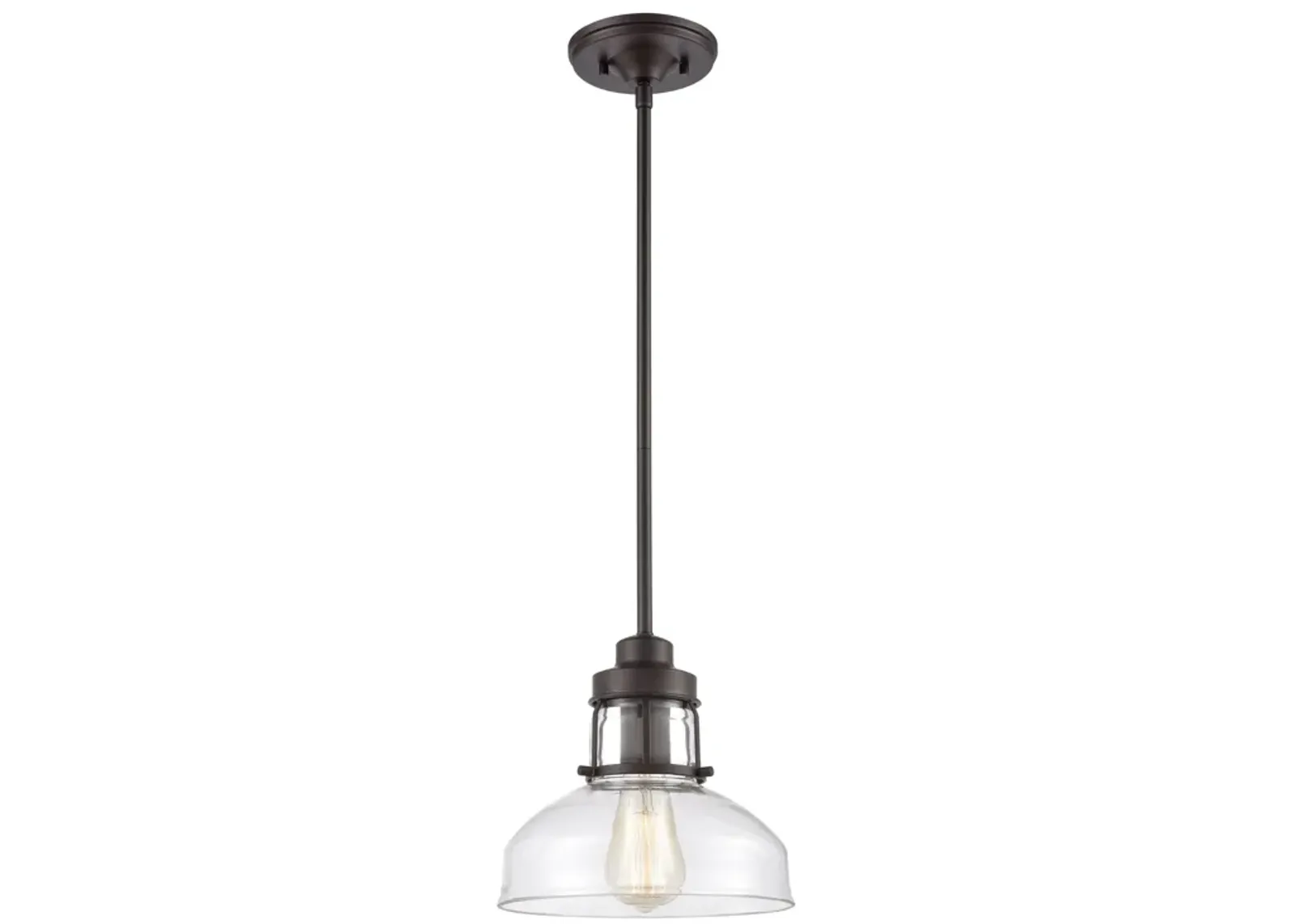 Manhattan Boutique 9'' Bronze Wide 1-Light Mini Pendant