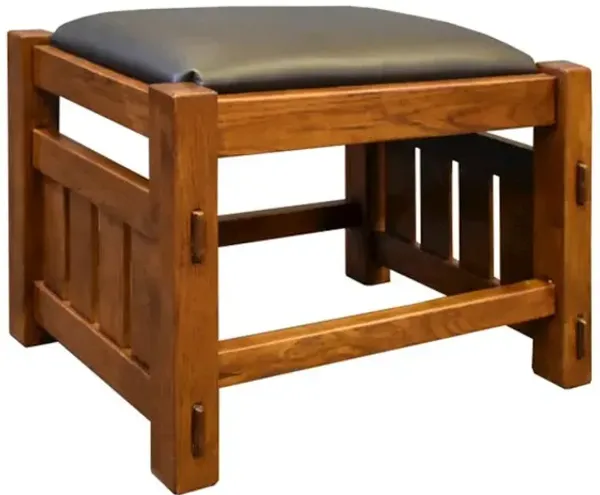 Crafters and Weavers Mission Oak Foot Stool - Wide Spindles- Michael's Cherry