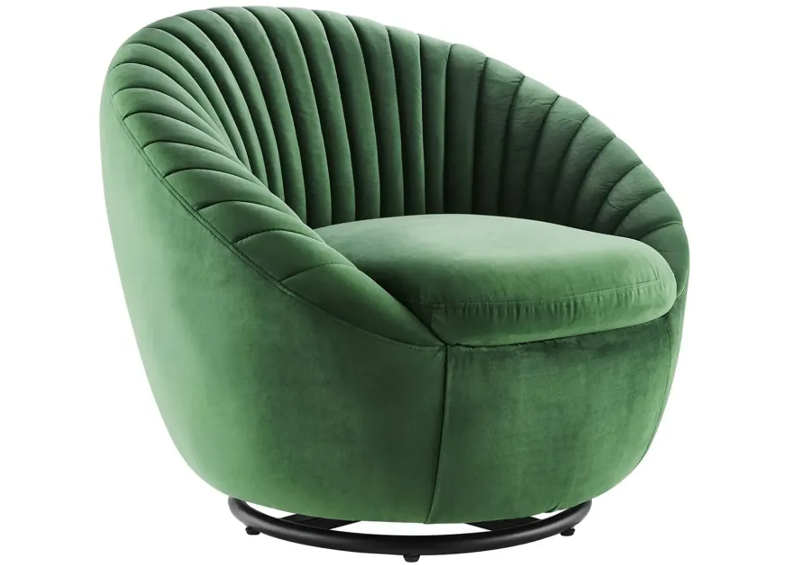 Whirr Tufted Performance Velvet Swivel Chair