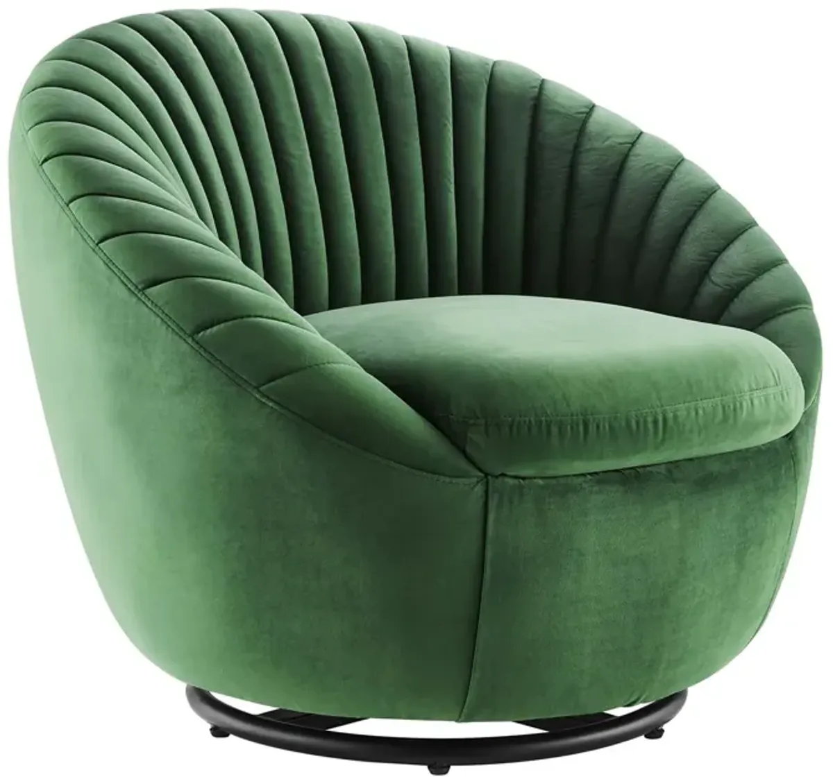 Whirr Tufted Performance Velvet Swivel Chair