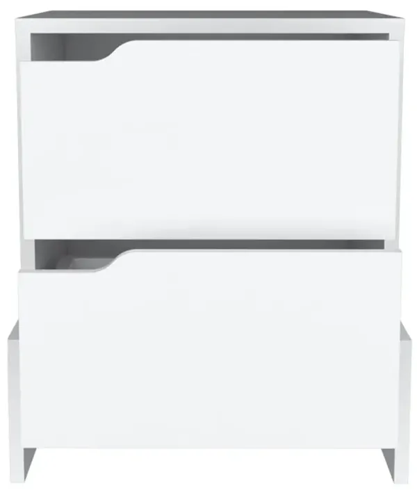 Streamdale Haines Nightstand With 2-Drawers, End Table With Sturdy Base