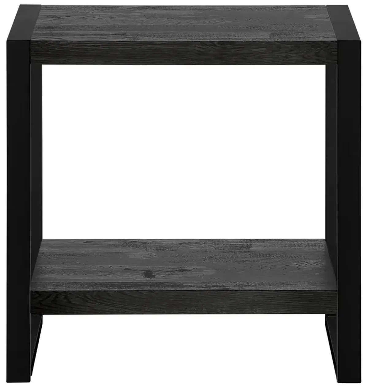 Monarch Specialties I 2862 Accent Table, Side, End, Nightstand, Lamp, Living Room, Bedroom, Metal, Laminate, Black, Contemporary, Modern