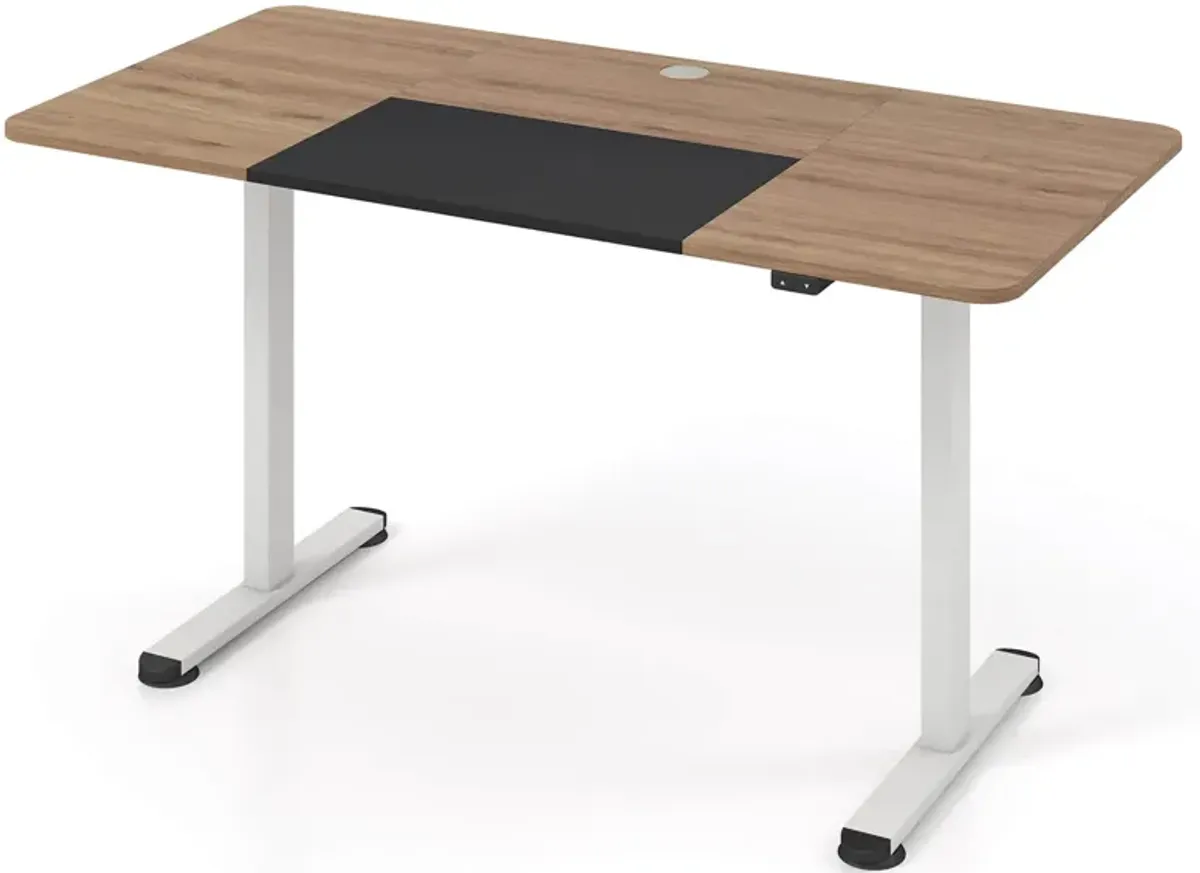 Costway Electric Height Adjustable Standing Desk, Sit to Stand Computer Workstation Home Office Desk