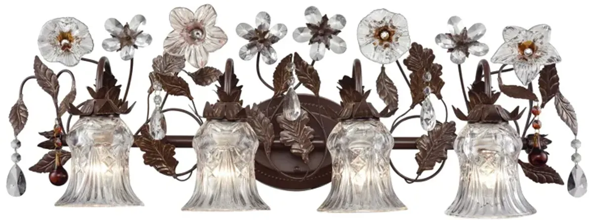 Cristallo Fiore 33'' Wide 4-Light Vanity Light