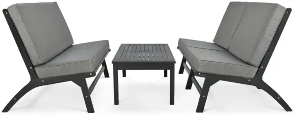 Streamdale Acacia Wood Outdoor Sofa Set with V-Shaped Seats