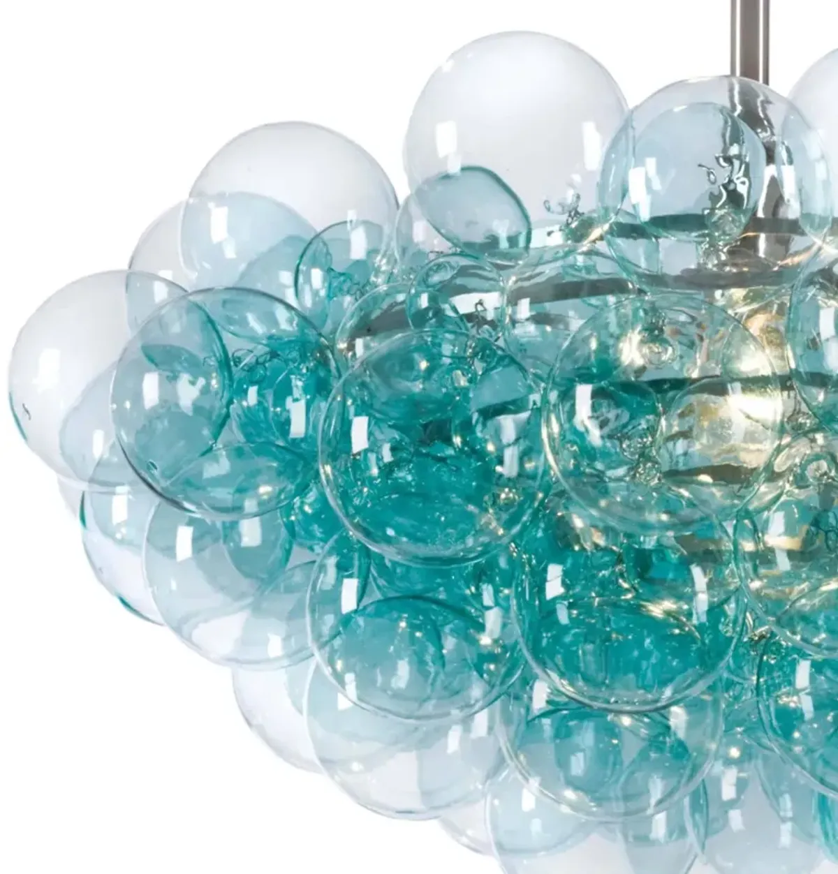 Bubbles Chandelier in Aqua