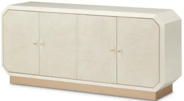 Michael Amini La Rachelle Sideboard with Mirror - Medium Champagne