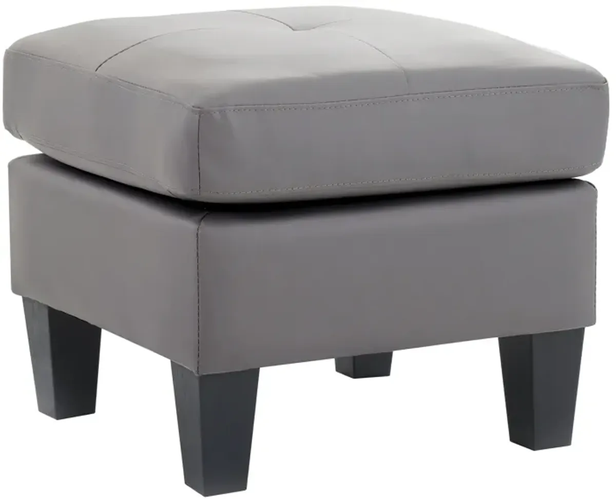 Newbury Faux Leather Upholstered Ottoman