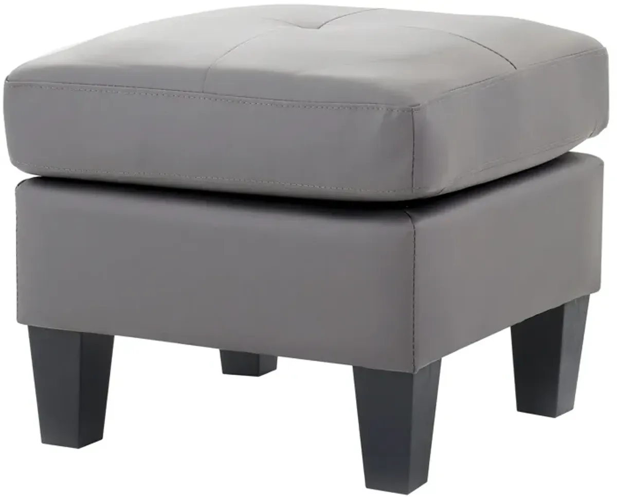 Newbury Faux Leather Upholstered Ottoman