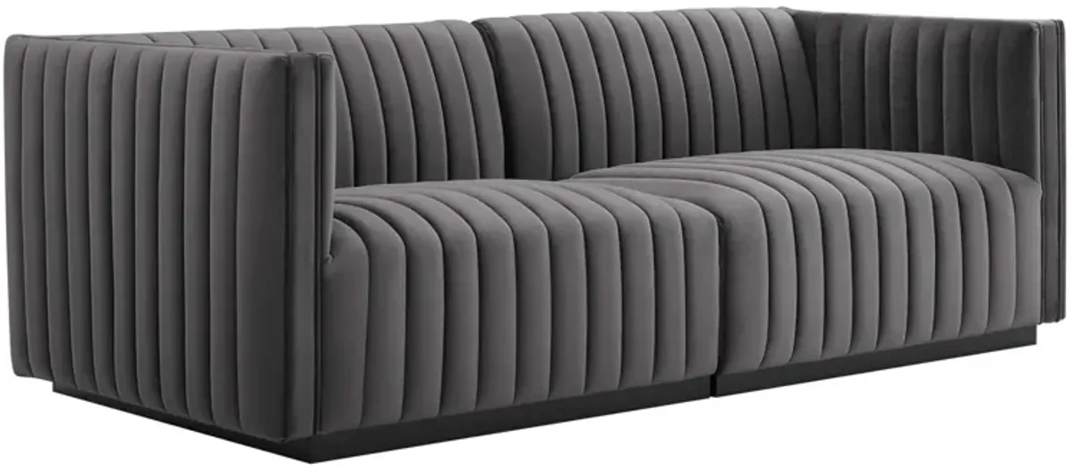 Conjure Channel Tufted Performance Velvet Loveseat