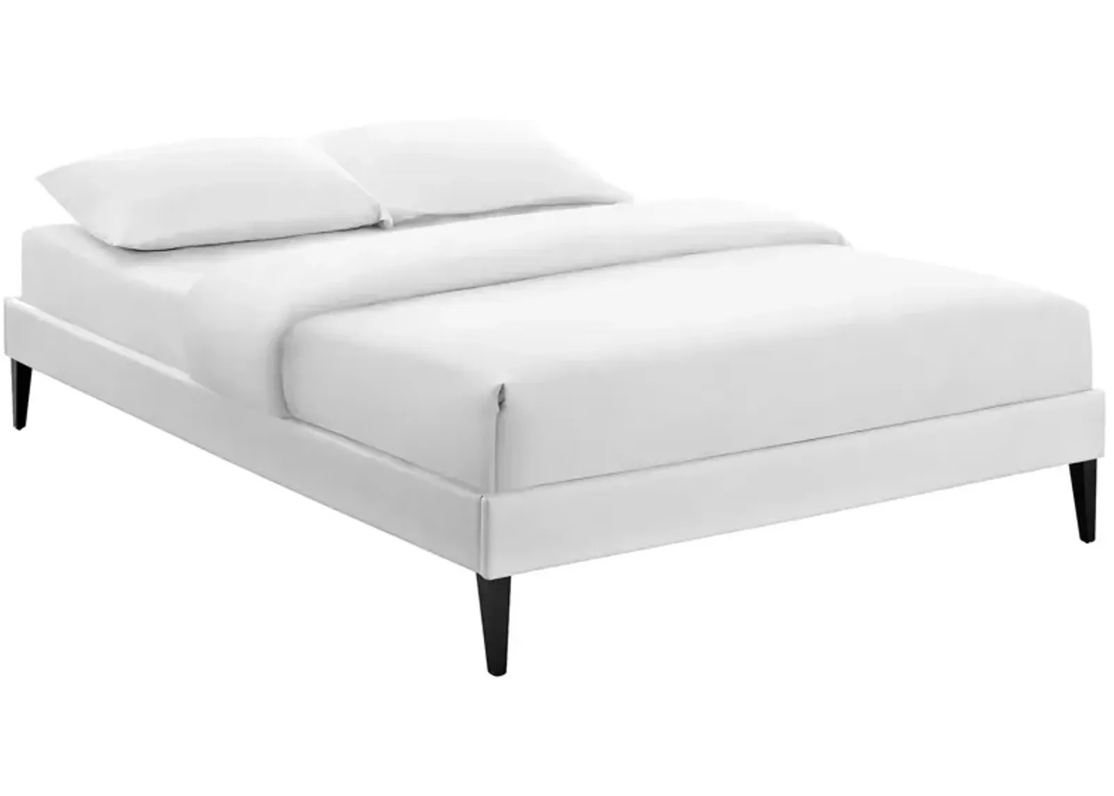 Modway - Tessie Queen Vinyl Bed Frame with Squared Tapered Legs