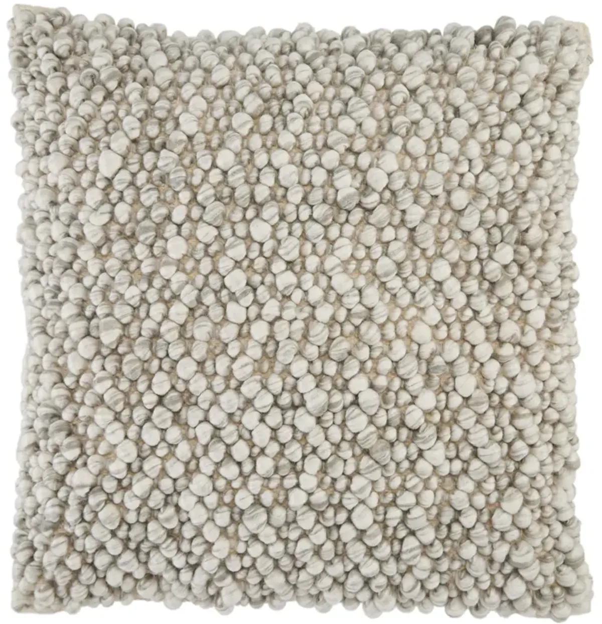ANGORA 22x22 PILLOW POLYESTER - FEATHER GRAY
