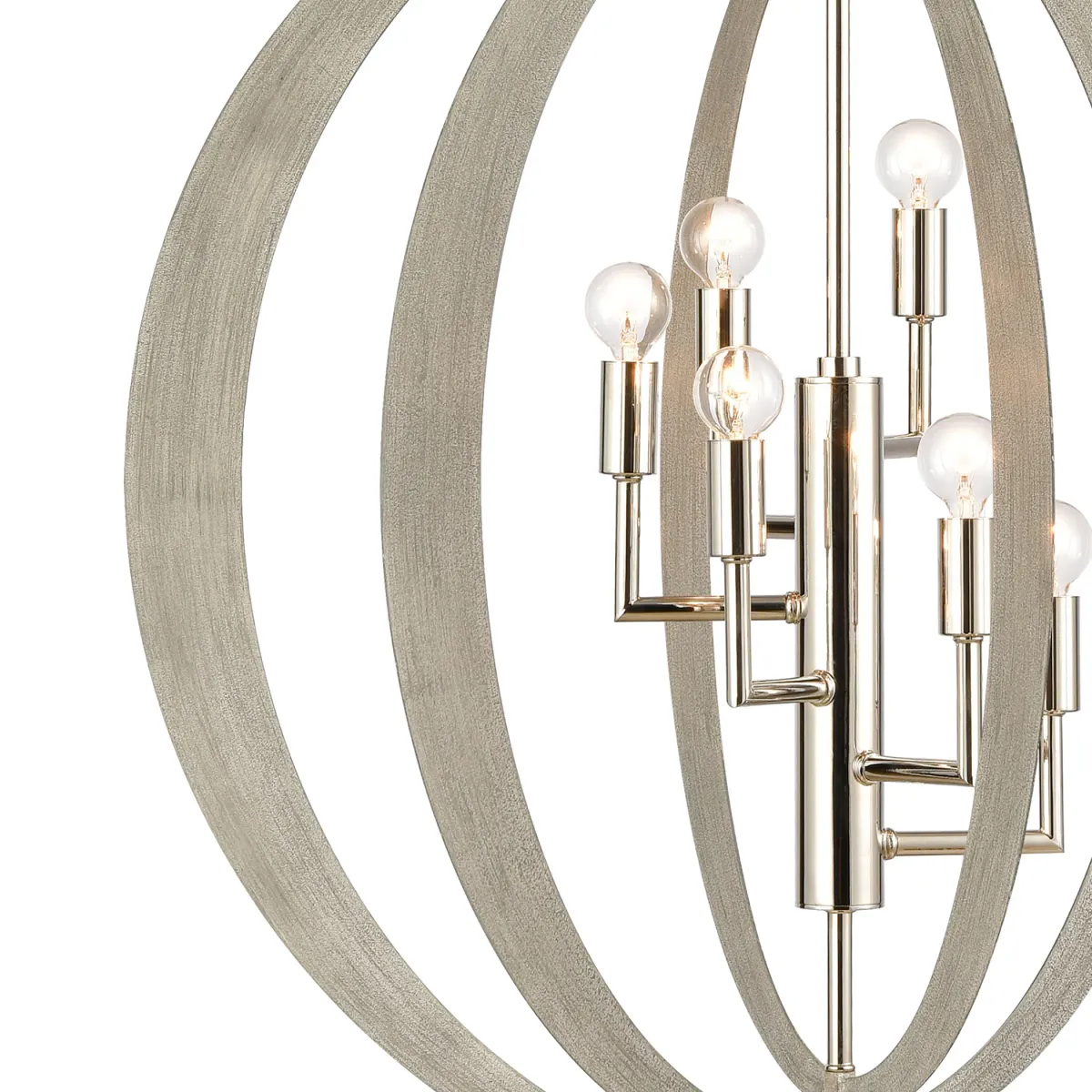 Retro Rings 26'' Wide 6-Light Chandelier