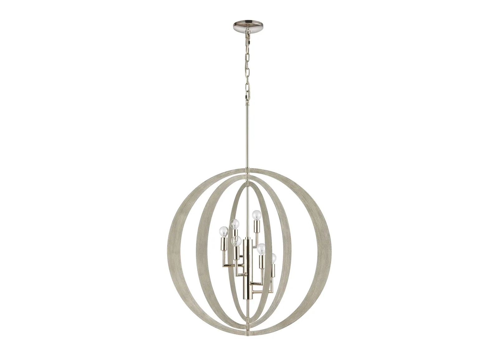 Retro Rings 26'' Wide 6-Light Chandelier