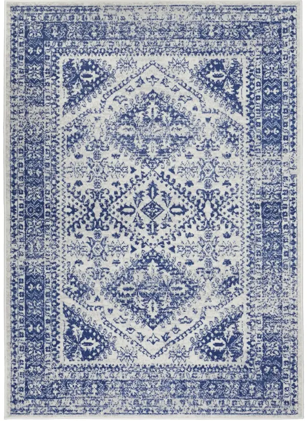 Whimsicle WHS15 Ivory/Navy 5' x 7' Rug