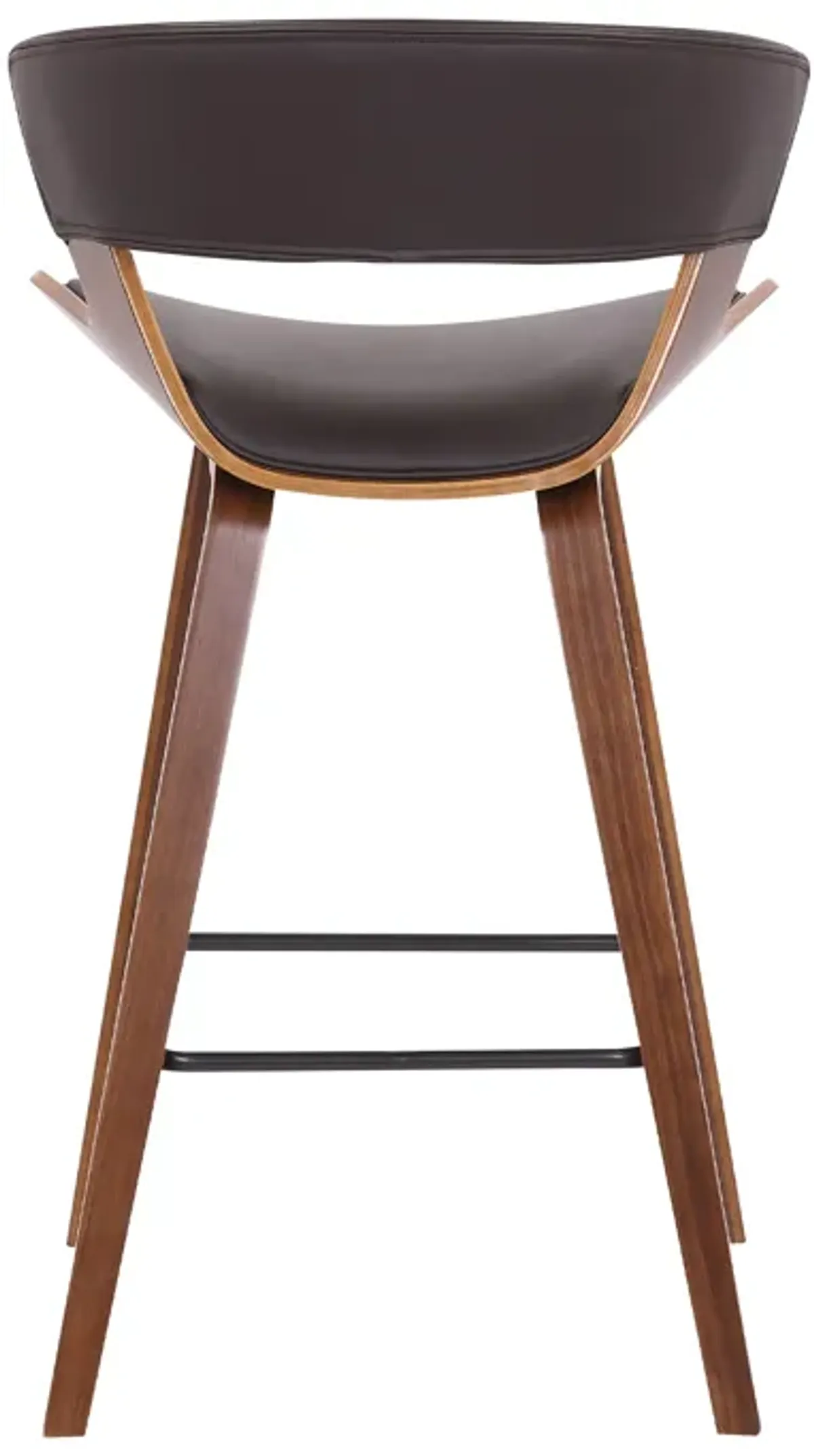 Jagger Modern  Wood and Black Faux Leather Counter Height Barstool