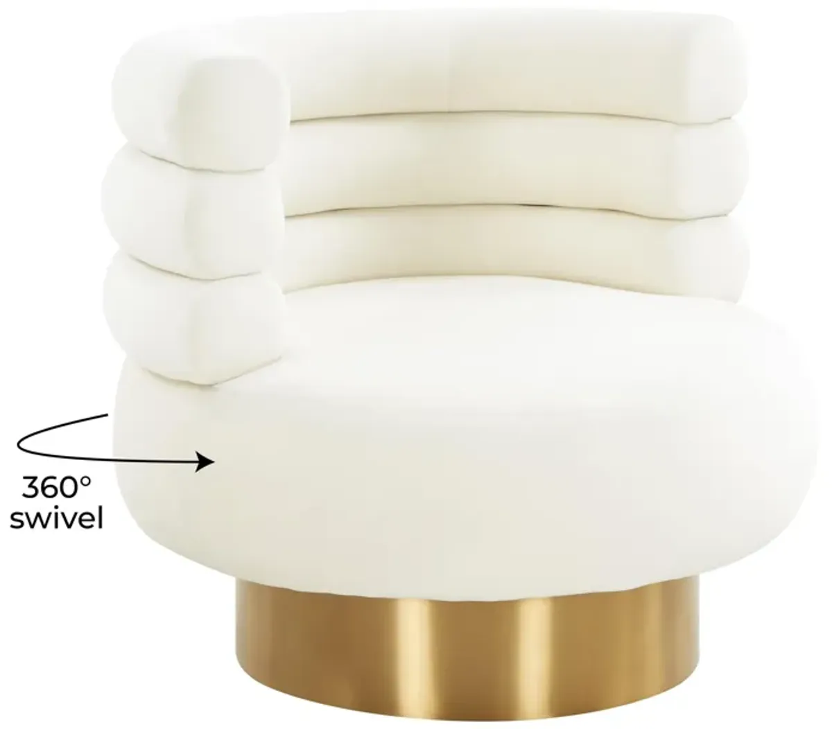 Naomi Velvet Swivel Chair