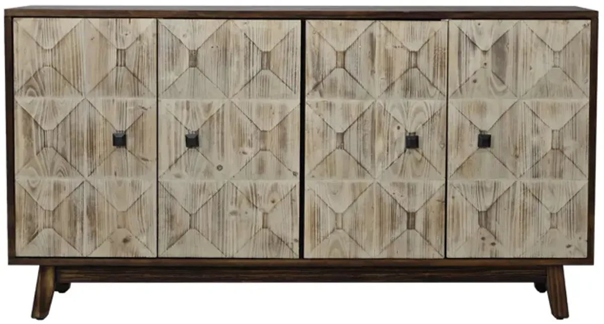 Merax 4 Doors Vintage Sideboard Storage Cabinet