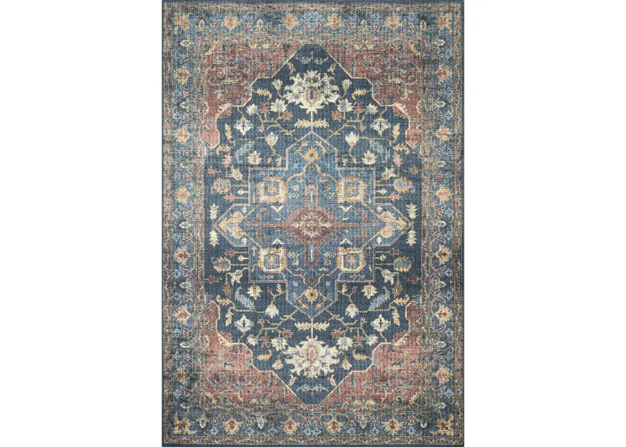 Skye SKY08 Denim/Brick 5' x 7'6" Rug