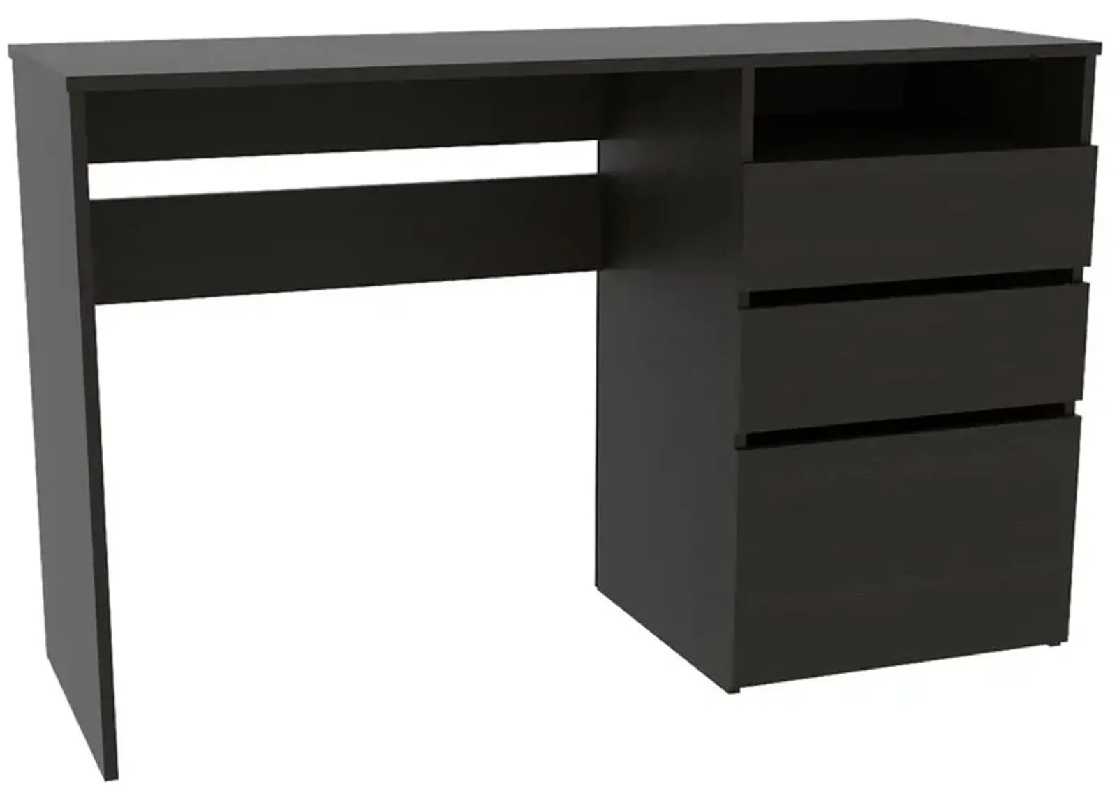 Kenai 3 Drawers Computer Desk Black Wengue