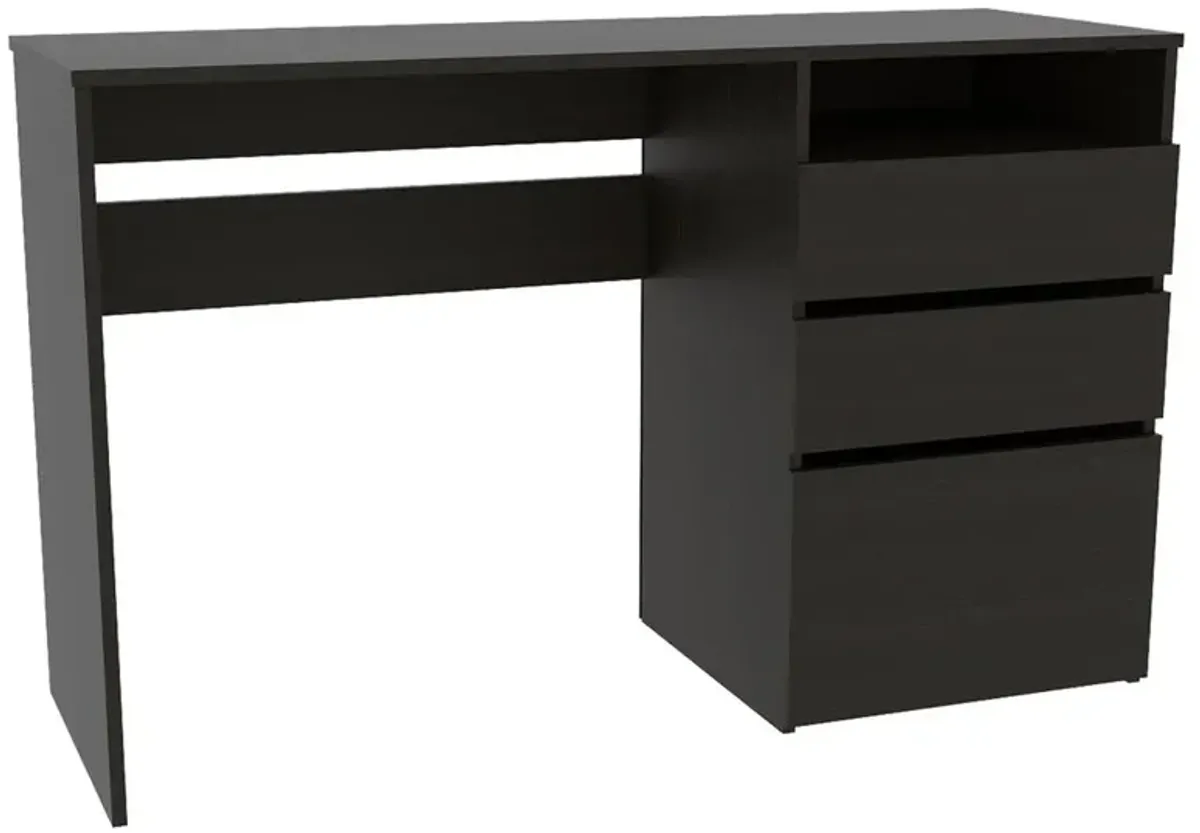 Kenai 3 Drawers Computer Desk Black Wengue