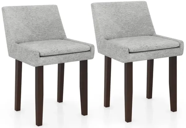 Comfortable Modern Upholstered Side Chairs Set of 2 – Fabric Leisure Seating