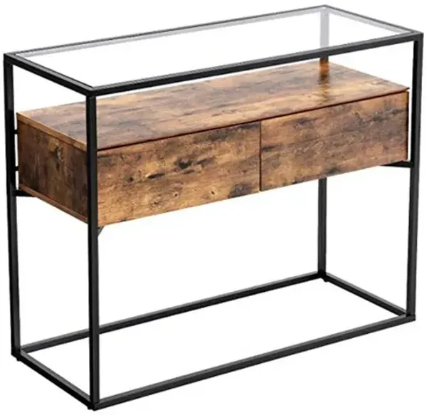Hivvago Industrial Console Table