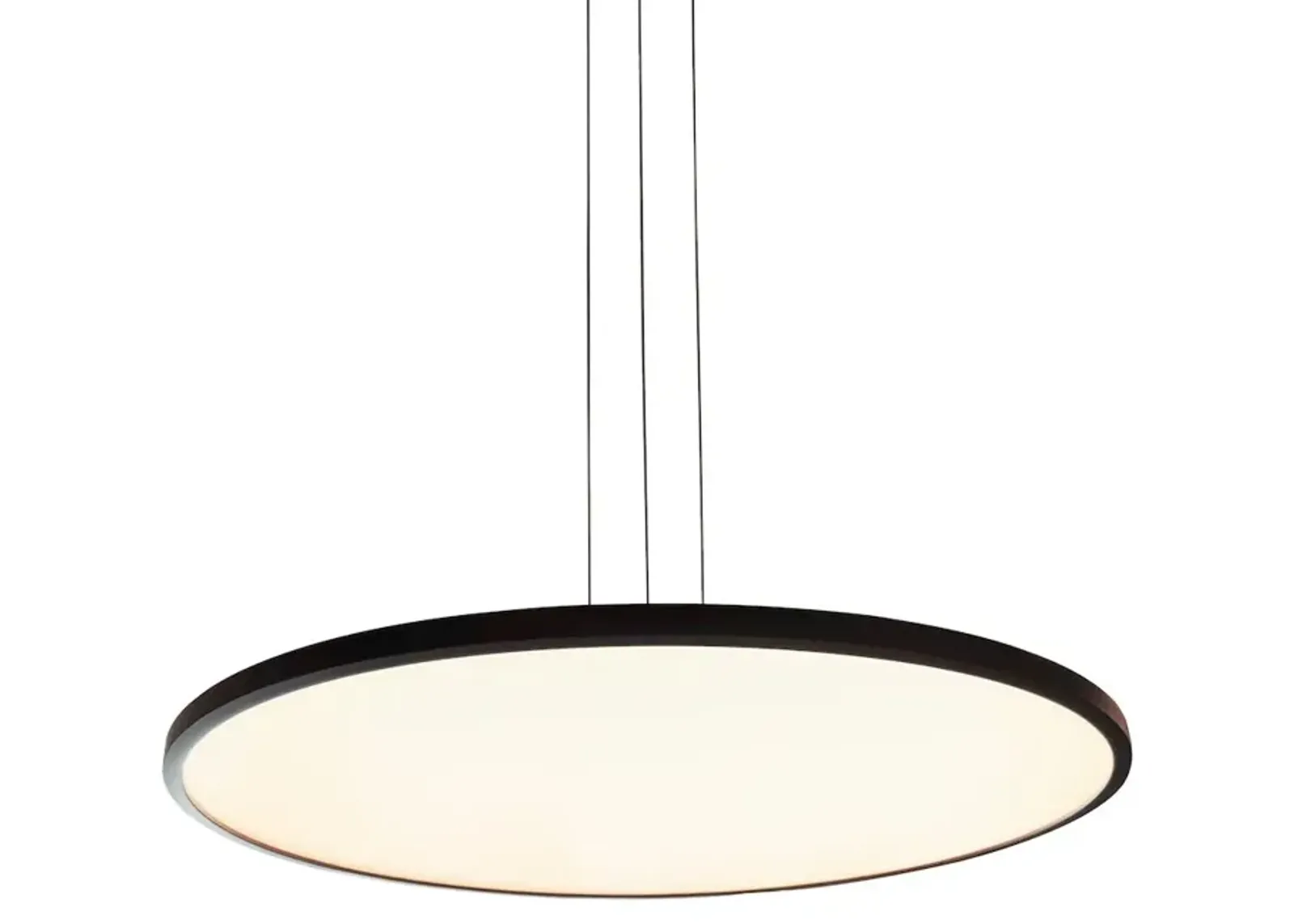 VONN Lighting Integrated LED Pendant Light Height Adjustable Disc Chandelier in Black