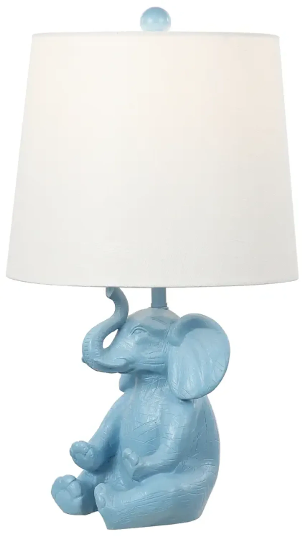 Kairi Modern Shabby Chic Resin/Iron Happy Elephant LED Kids' Table Lamp with Phone Stand