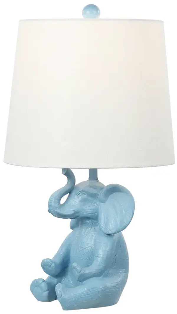 Kairi Modern Shabby Chic Resin/Iron Happy Elephant LED Kids' Table Lamp with Phone Stand