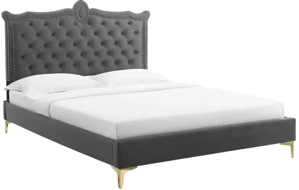 Modway - Clara Performance Velvet Queen Platform Bed